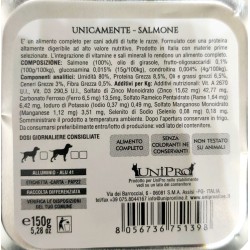 Unicamente Salmone UniPro 150g | Paté Monoproteico Cane
